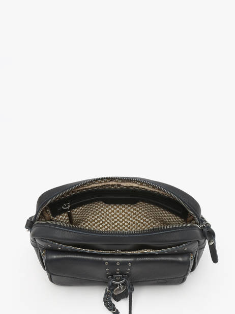 Cross Body Tas Vintage Leder Mila louise Blauw vintage 3327CL ander zicht 2